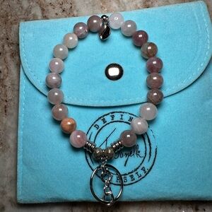 Elegant Beaded Bracelet with Silver Accents